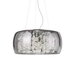 Lustră sticlă pe fire Audi-80 Sp8 Fume, fumurie, G9, 8 x 40 W cu diametrul 50 cm