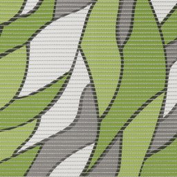Covoras Antiderapant pentru Baie si Piscina Green Waves V24041A, 65 80 cm, Absorbant, tip Burete, PVC, Verde Alb