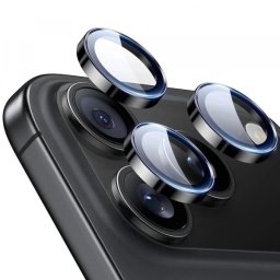 Folie de protectie Camera Spate ESR Armorite pentru Apple iPhone 17 Pro Max, Sticla Securizata, Set 2 bucati, Neagra
