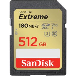 Card Memorie SDXC SanDisk Extreme, 512Gb, Clasa 10 / UHS-1 U3 SDSDXVV-512G-GNCIN