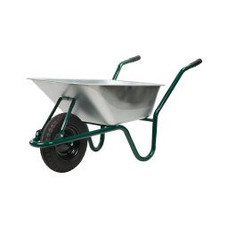 Roaba Tip 7 verde 100L din otel galvanizat, cu roata pneumatica 350-8
