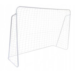 Poarta de fotbal pentru copii 213x152x75 cm, din otel, alba
