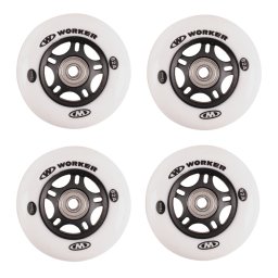 Roti pentru role WORKER 72 mm cu rulmenti ABEC-7 Chrome, set 4 buc