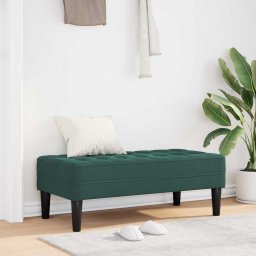 banca cu perna Verde închis 113 x 57 x 39 cm Catifea GartenMobel Dekor