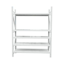 Raft metalic pentru depozitare cu 5 nivele, 300 kg/polita, 200x60x250 cm, gri