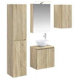 Set dulap baie 5 pcs Stejar Sonoma 50 x 14,5 x 70 cm GartenMobel Dekor