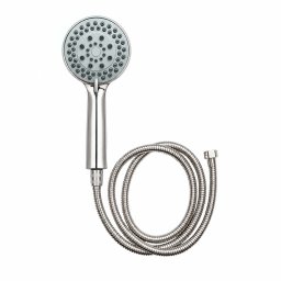 Set para de dus cu furtun zincat 1,5 m, 5 functii, crom lucios