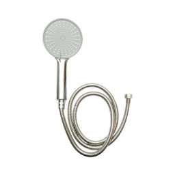 Set para de dus cu furtun zincat 1,5 m, 3 functii, duze silicon, crom