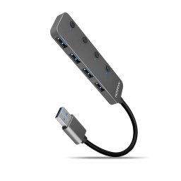 4x USB3.2 Gen 1 SWITCH hub, negru
