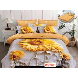 Lenjerii de pat cu imprimeu 5D, cearceaf cu elastic, identice cu poza, WD8051