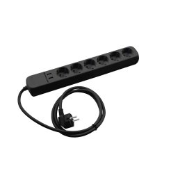 Eurolite Distributor 6-fold + 2 USB Black