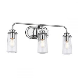 Aplică pentru baie si oglindă Braelyn, crom, 3xE27, IP44, QN-BRAELYN3-PC