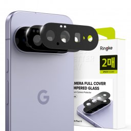 Folie de protectie Camera Spate Ringke pentru Google Pixel 11, Sticla Securizata, Set 2 bucati, Neagra