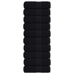 Prosoape de baie 10 buc. FROGN Negru 30x30 cm 100% bumbac GartenMobel Dekor