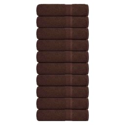 Prosoape de mana 10 buc maro 50x100 cm 360 g/m² 100% bumbac GartenMobel Dekor