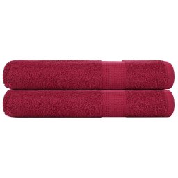 Prosoape 2 buc Bordeaux 100x200 cm 360 g/m² 100% bumbac GartenMobel Dekor