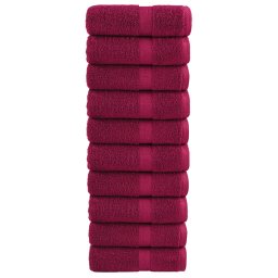 Prosoape de baie premium SOLUND, 10 buc., bordeaux, 30x30 cm, 600 g/m² GartenMobel Dekor