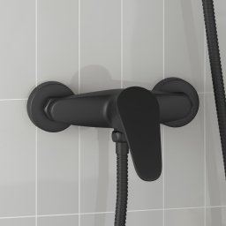Robinet mixer pentru dus Negru G 1 / 2 inci GartenMobel Dekor