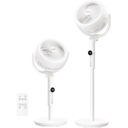 Ventilator cu picior Songmics reglabil, silentios 20 dB, 15 viteze, alb