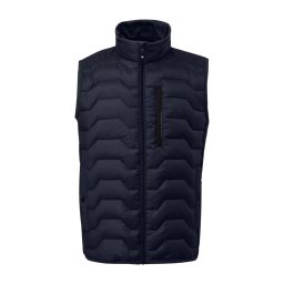 s.Oliver Big Sizes Vesta matlasata barbati big sizes, fara gluga, croiala Regular fit, Bleumarin inchis (SELECTATI MARIMEA: 5XL)