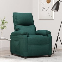 Fotoliu rabatabil, verde închis, material textil GartenMobel Dekor
