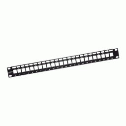 Patch Panel Blank Keystone 24 porturi, 1U, UTP Cat6, negru, TRENDnet TC-KP24