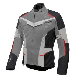 Geaca moto Seventy Degrees SD-JT70 Atacama - barbati, impermeabila, touring/adventure, negru/gri/rosu