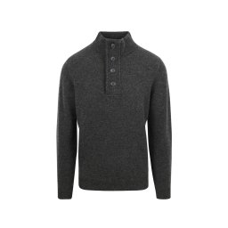 BARBOUR Pulover Essential Patch Half Zip Knitted Jumper MKN0585 ch91 charcoal