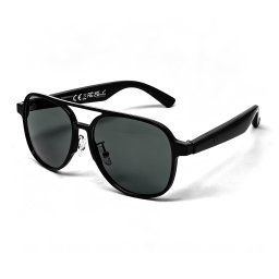 Ochelari Inteligenti iSEN GM82, Negri, Traducere AI, Bluetooth 5.4, Apeluri, Muzica, Asistent Vocal, Control Tactil, Protectie UV si Lumina Albastra