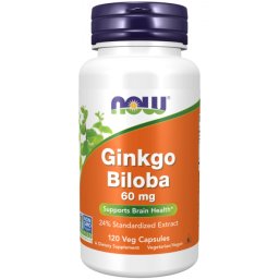 NOW Foods Ginkgo Biloba 60 mg 120 caps.