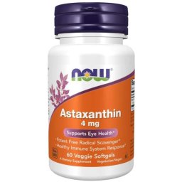 NOW Foods Astaxantină 4 mg 60 caps.