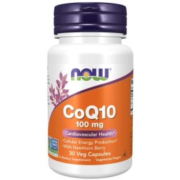 NOW Foods Coenzima Q10 + păducel 90 caps.