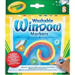 Crayola: set de 8 markere pentru pictat pe geam