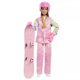 Barbie: Set de joacă carieră 65 de ani - Păpușă snowboarder