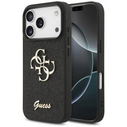 Husa Husa pentru iPhone 18 Pro Max / iPhone 17 Pro Max - Guess Fixed Glitter Big 4G (GUHCP18LHG4SGK) - Black