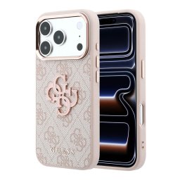 Husa Husa pentru iPhone 18 Pro / iPhone 17 Pro - Guess Hardcase 4G Big Resin Logo (GUHCP18L6P4SRMLP) - Pink