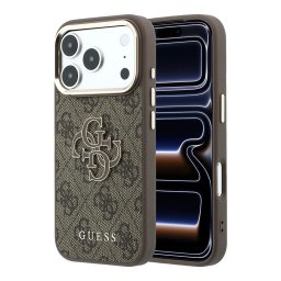 Husa Husa pentru iPhone 18 Pro / iPhone 17 Pro - Guess Hardcase 4G Big Resin Logo (GUHCP18L6P4SRMLW) - Brown