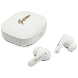 Casti Casti In-ear, BT5.4, TWS, Microfon, 400mAh - Guess Script Metal Logo (GUTWSX45PGSH) - White