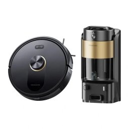 Aspirator Robot Q20 Plus 10000Pa 200 minute 4 litri 3 in 1 Wi-Fi Navigatie LiDAR si detectare obstacole prin inteligenta artificiala 90 de zile fara indepartarea prafului Negru