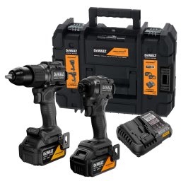Set 2 scule Dewalt, masina de insurubat cu impact si masina de gaurit cu percutie, brushless, Mclaren F1 Team 18V XR, 2x5Ah - DCK2222MP2T
