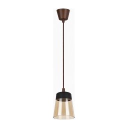 Brilagi - Lustru LED R STICLĂ 1xE27/60W/230V diam. 15,5 cm maro/bej fumuriu/negru