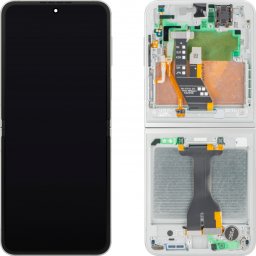 Display cu Touchscreen Samsung Galaxy Z Flip7 FE F761, cu Rama, Sub Inner, Alb, Service Pack GH82-37734B