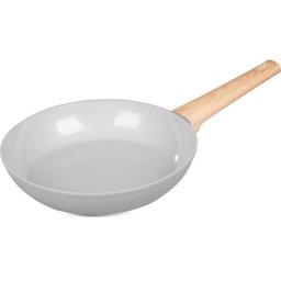 Tigaie ceramica 26 cm cu maner aspect lemn, pentru inductie, MagicHome Harmony