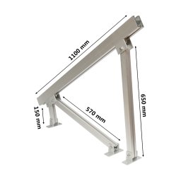 Kit suport pentru panouri fotovoltaice pe sol si acoperis plat, Breckner