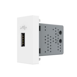 Priza USB Livolo alba pentru încarcarea discreta a dispozitivelor