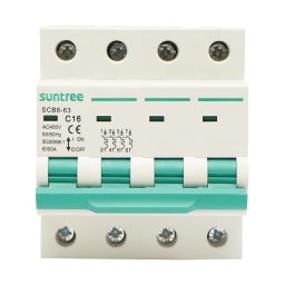 Siguranta automata 4P 16A 400VAC Suntree pentru sina DIN