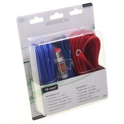 Kit cabluri pentru amplificator auto 10mm² cu siguranta AGU 40A