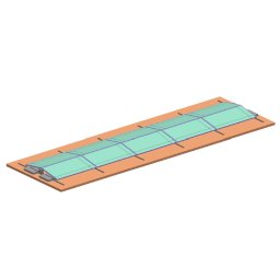 Sistem montaj EST-VEST cu balast pentru 10 panouri fotovoltaice, 10°