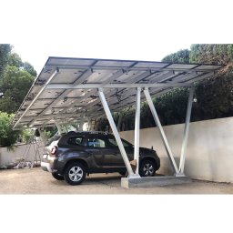 Carport din aluminiu pentru 4 masini, sistem panouri fotovoltaice 13.75 kW