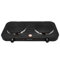 Plita electrica dubla Rotor RTE-2002BK, 2000W, 2 zone, temperatura reglabila